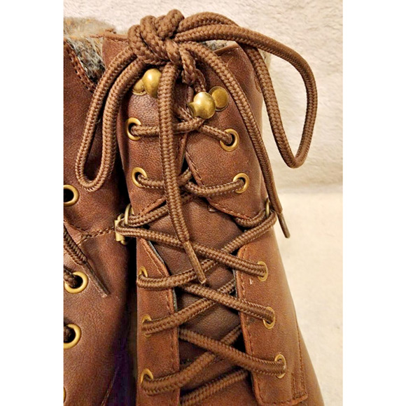 Cliffs by White Mountain Pamelia Brown Fall Lace Up Ankle Boots Women’s Size 7M - Picture 9 of 10